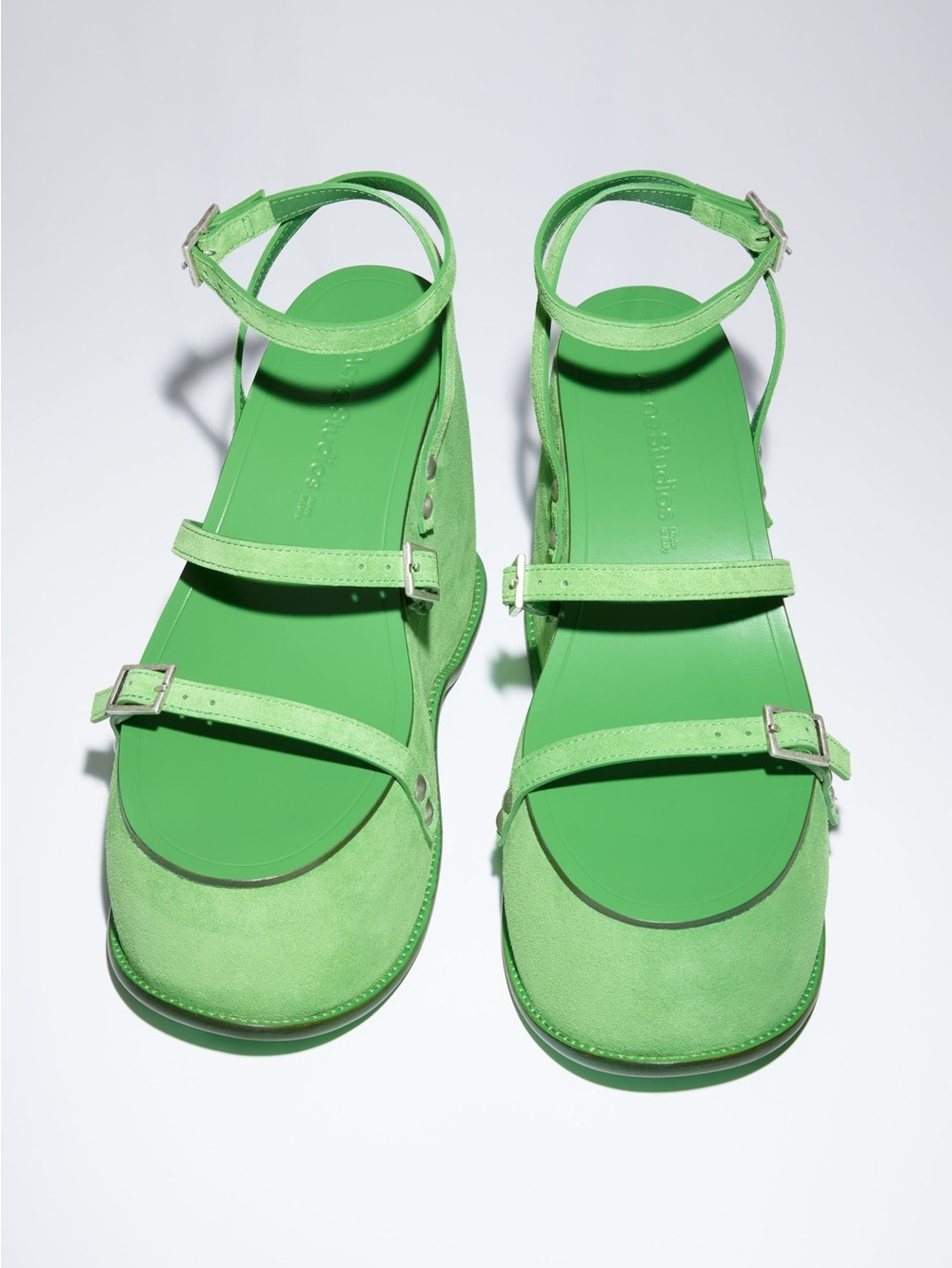 Acne Studios SS22 Green Platform Sandals